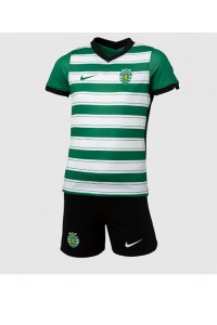 Sporting CP Babyklær Hjemme Fotballdrakt til barn 2022-23 Korte ermer (+ Korte bukser)